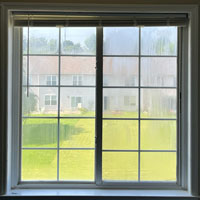 insulated window seal failure - showing air & moisture between the glass panes